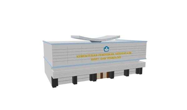 Gedung KEMDIKBUD RI 3D Model Logo