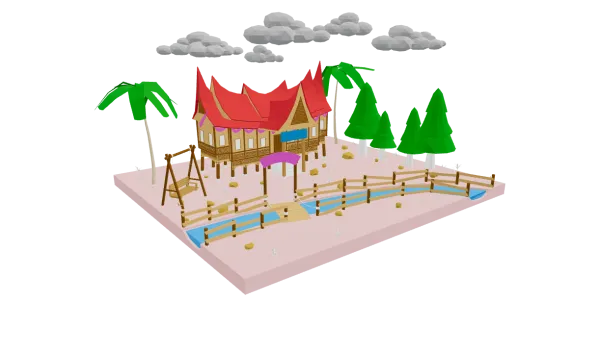 Rumah Gadang 3D Model Thumbnail